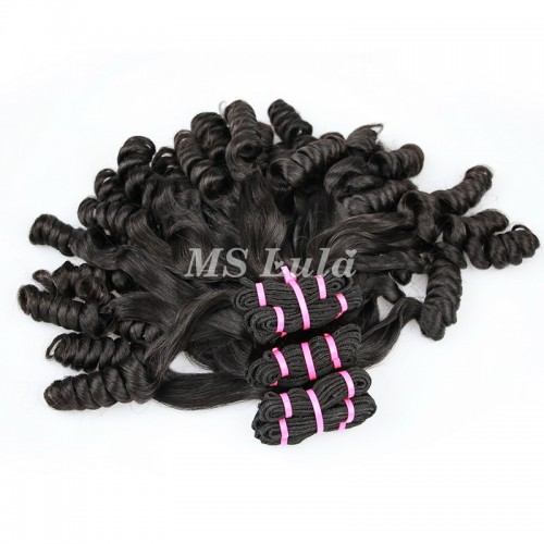 Double Drawn Flower Curly Virgin Human Hair Bundles With 4x4 Lace Closure | Human Hair Wig | Lace Front